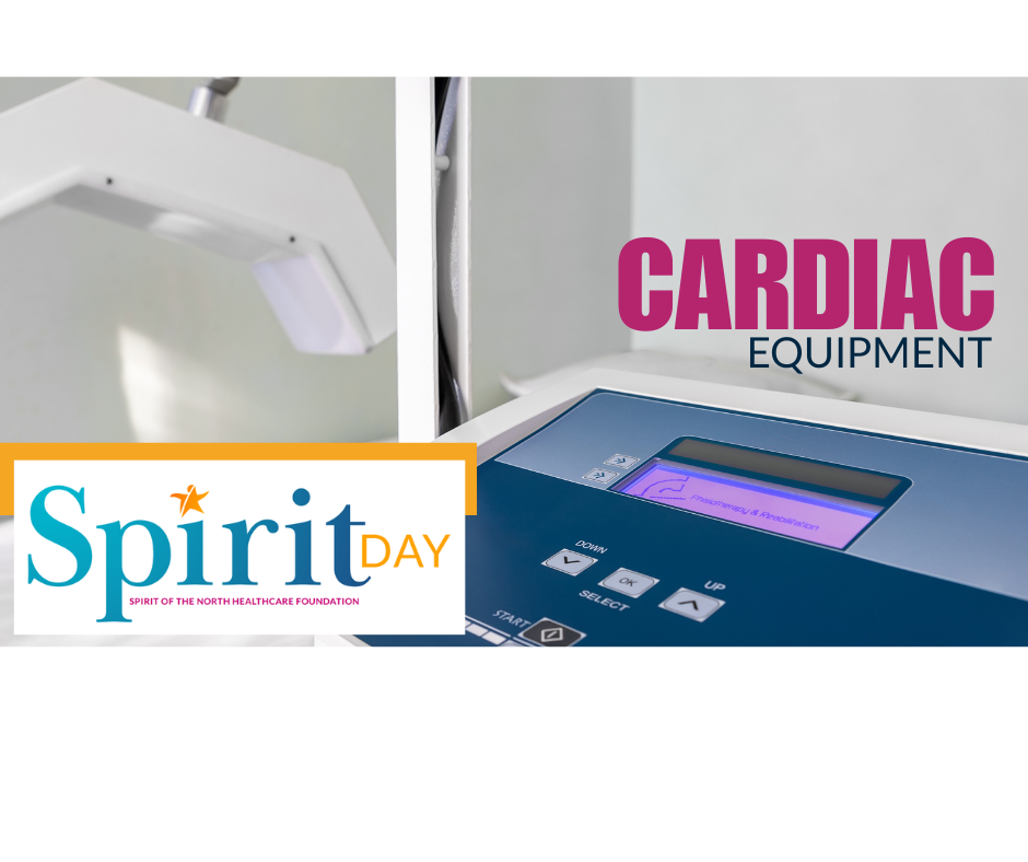 woman receiving cancer treatment to highlight need for liver retractor with spirit day logo and tagline bringing stronger cancer care to the north