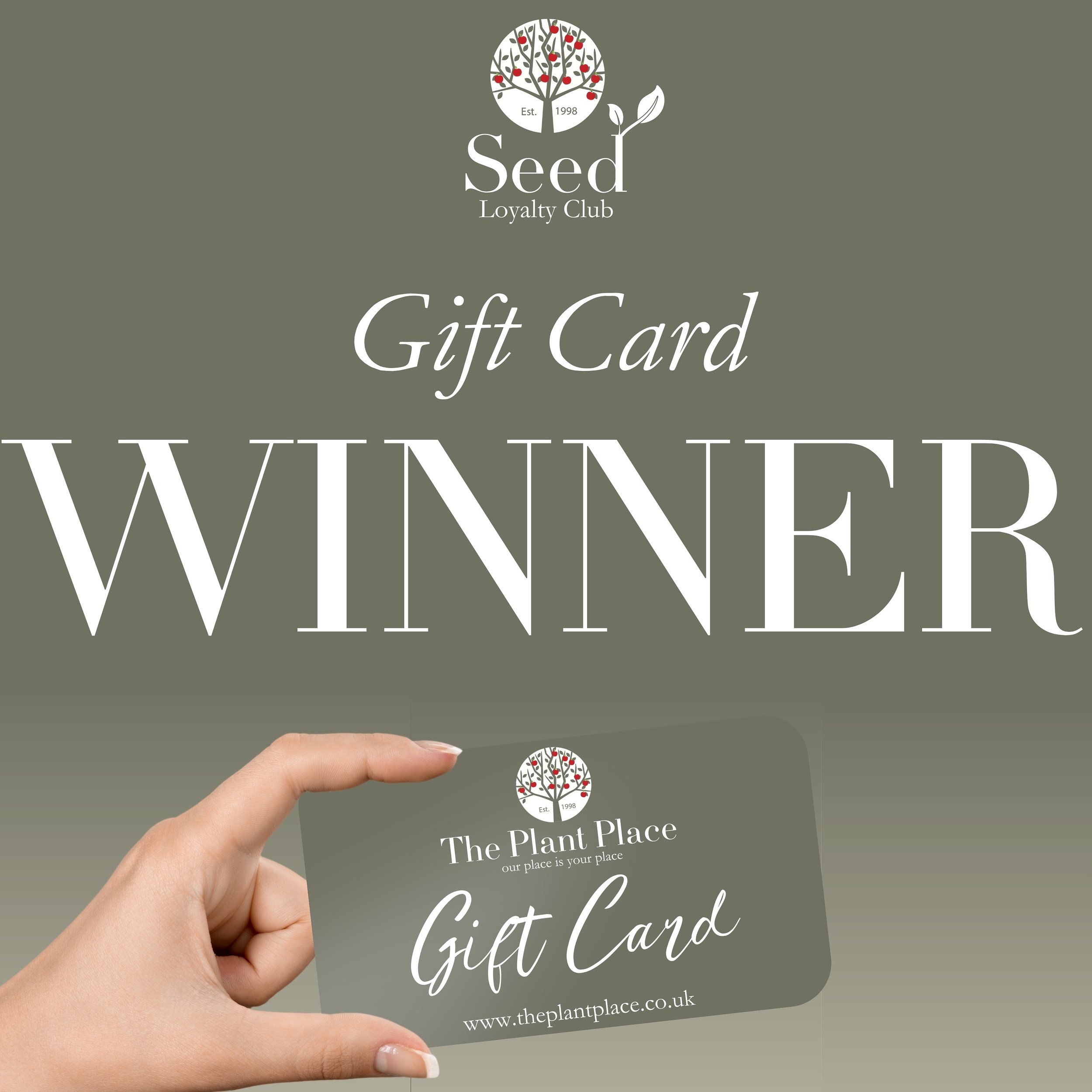 And the winner is&hellip;

Our second Seed Loyalty Club prize draw winner is Lisa Chamberlain! 🎊

Lisa, a &pound;50 gift card, for The Plant Place, is waiting for you. 🌱

If you scanned your loyalty card this month, you&rsquo;re still in the runnin