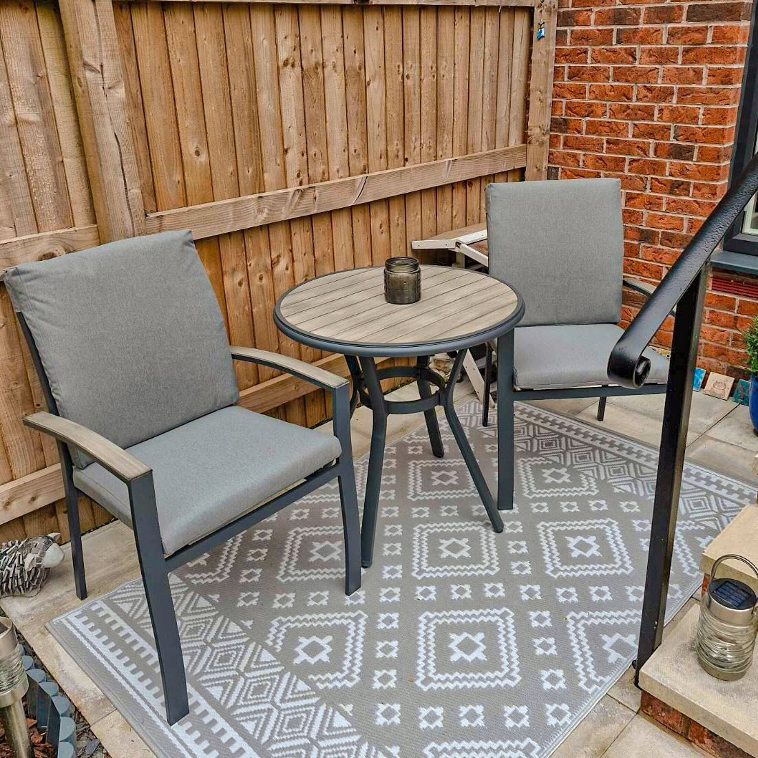 Look at this Turin bistro set looking right at home in our customer&rsquo;s beautiful garden! 📸

We&rsquo;re loving how Siobhan, has styled her new furniture. 

Our garden sets are selling fast, pop in and see us soon to avoid missing out. 

#thepla