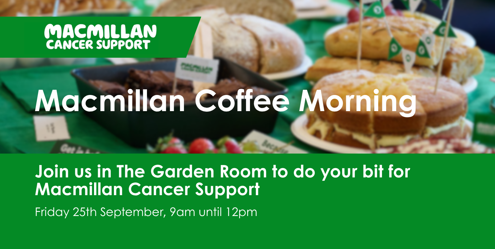 Join us for a coffee morning in aid of Macmillan Cancer Support