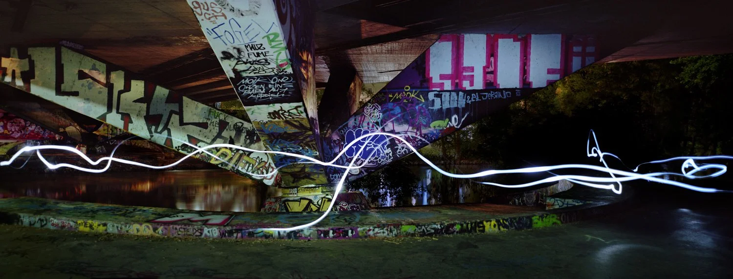   Rembrandtstrasse Footing,  2013 C-print 32 × 84 inches 