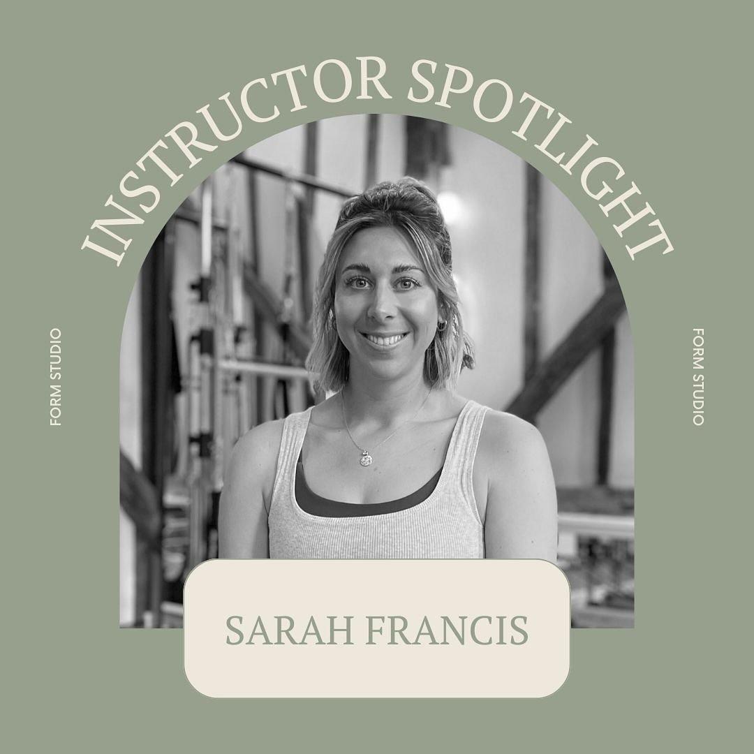Part 5 of our get to know your instructor. The lovely Sarah, who starts her Saturday classes with Form in May 🤍