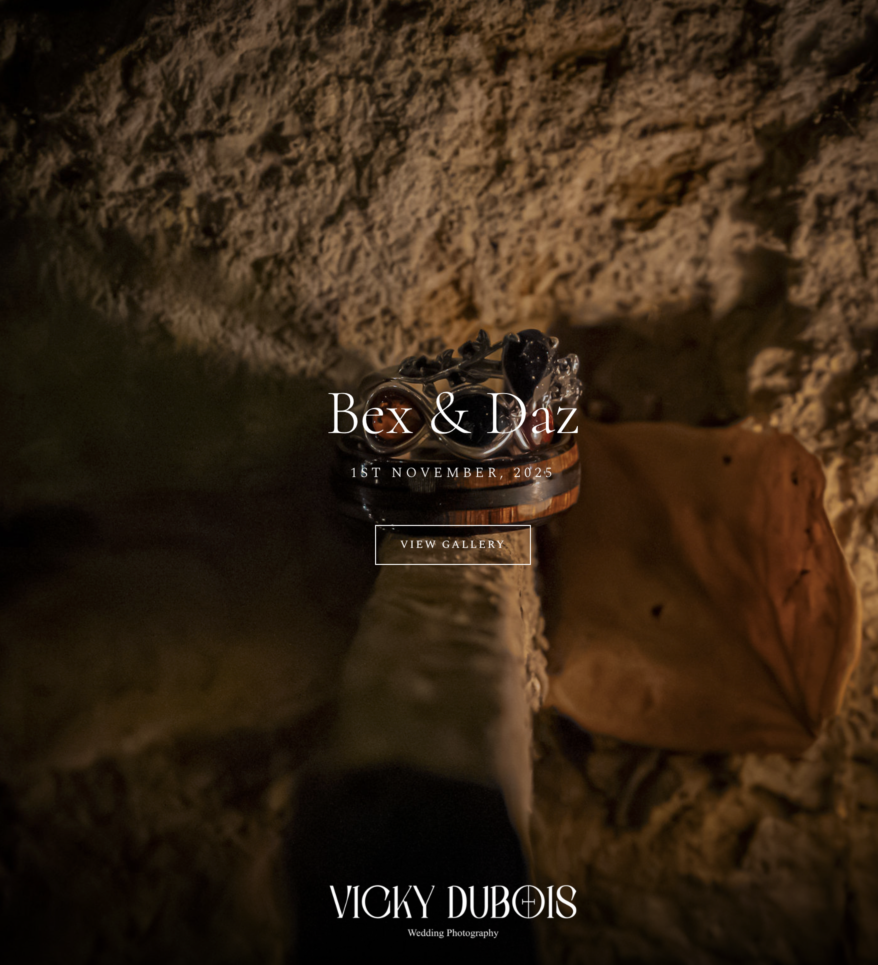 gothic wedding photography - elopement photos - alternative wedding rings