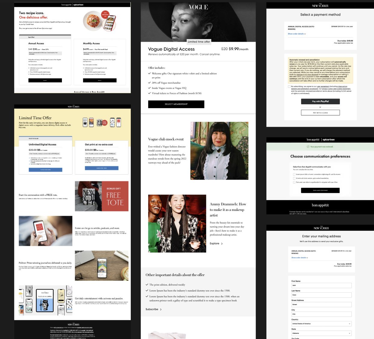 Legacy pages