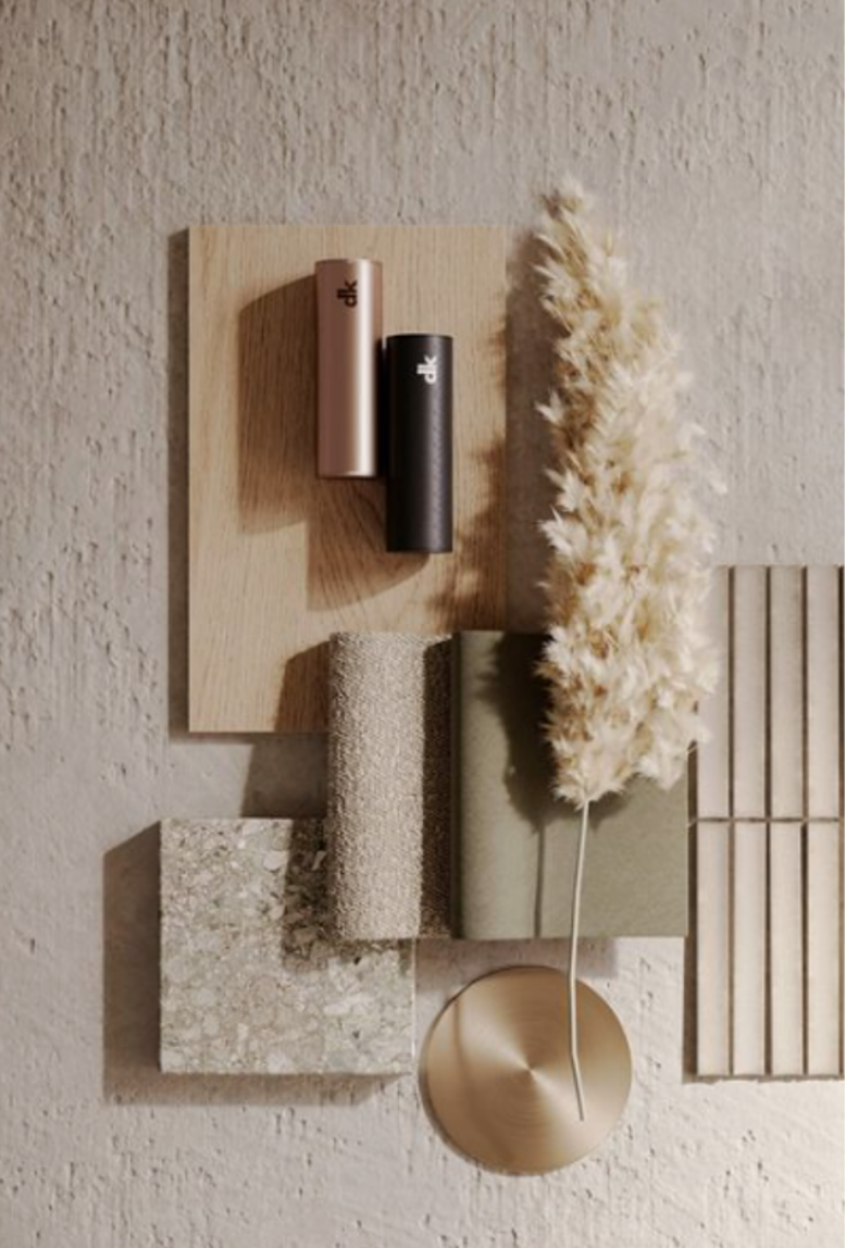 Flat Lay of Textured and Patterned Material Swatches