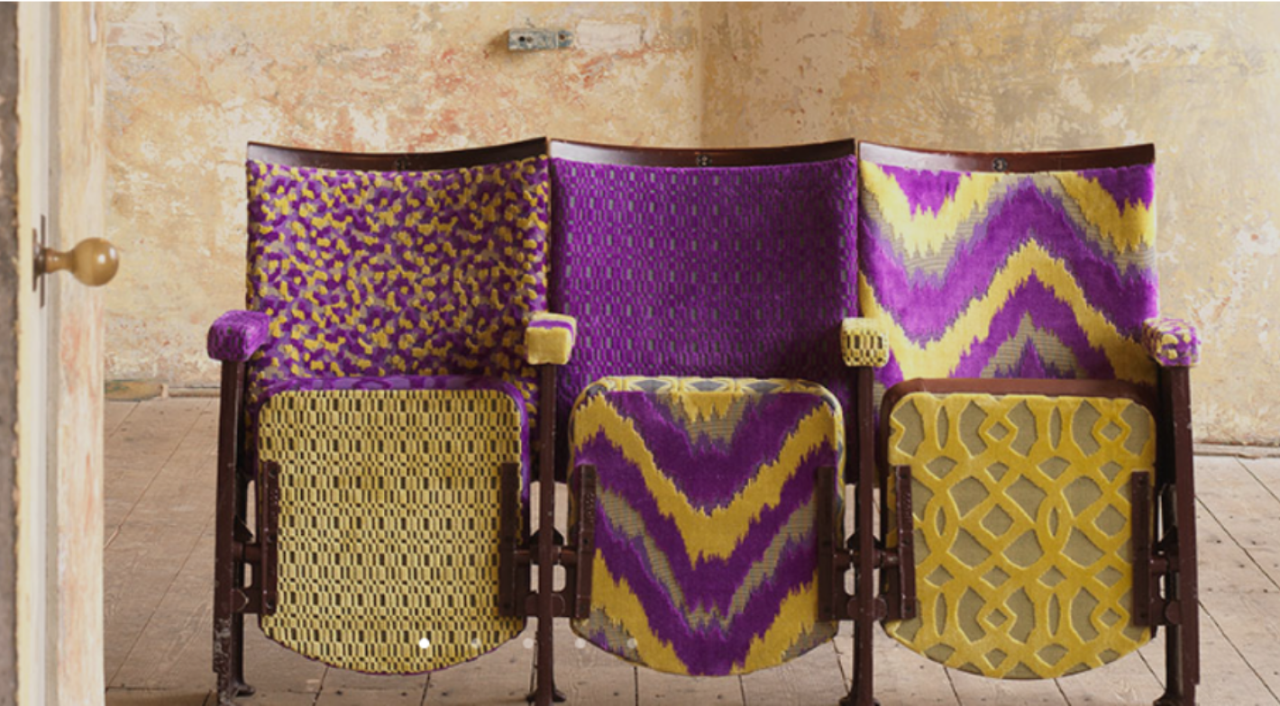 Bold Textured Velour Furnishings by Sunbury Design