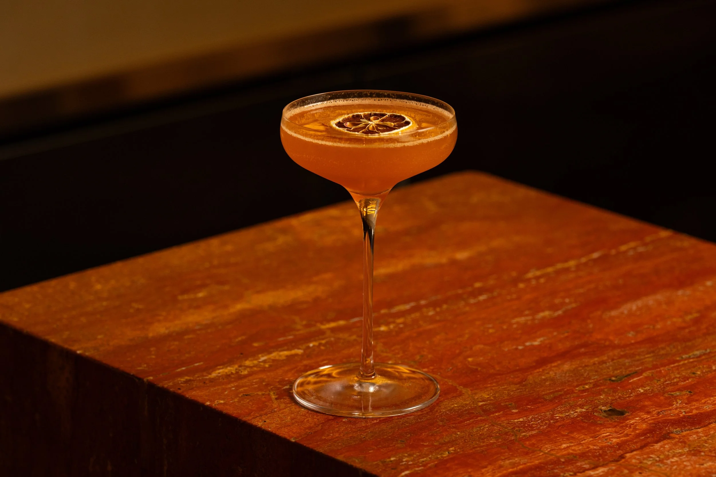 An Italian cocktail made with tequila and passionfruit at Jupiter Restaurant in Midtown Manhattan