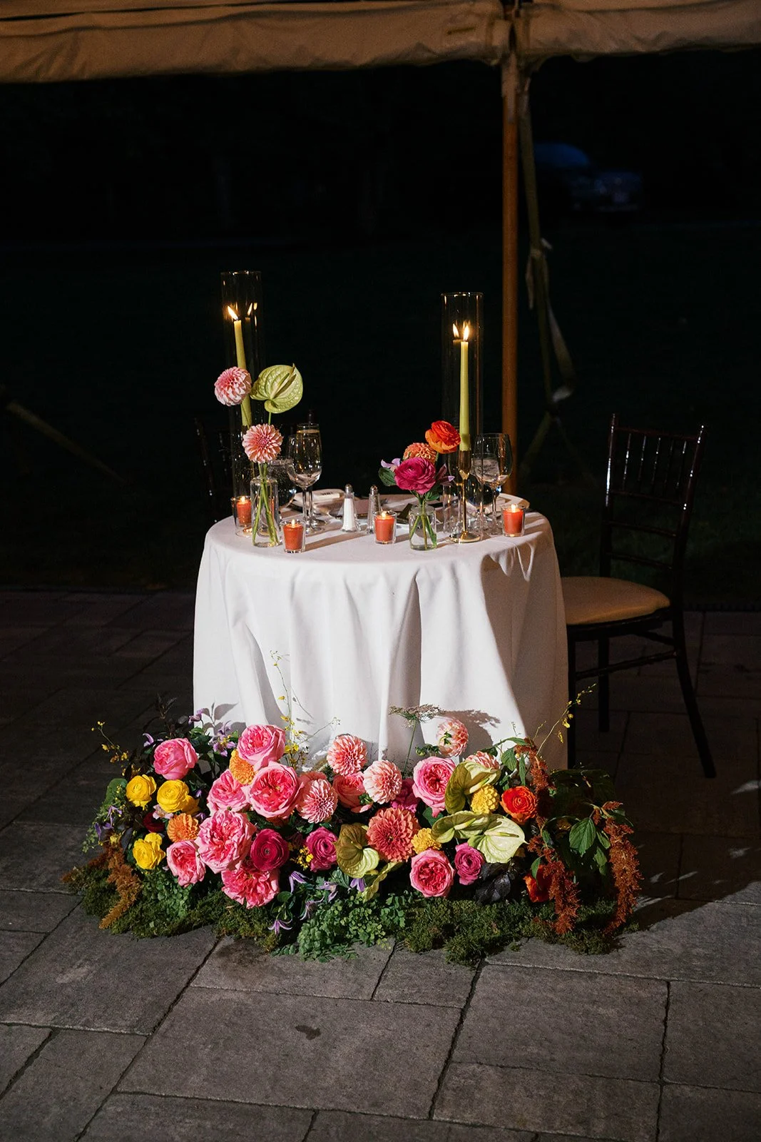Colorful Sweetheart Table Design