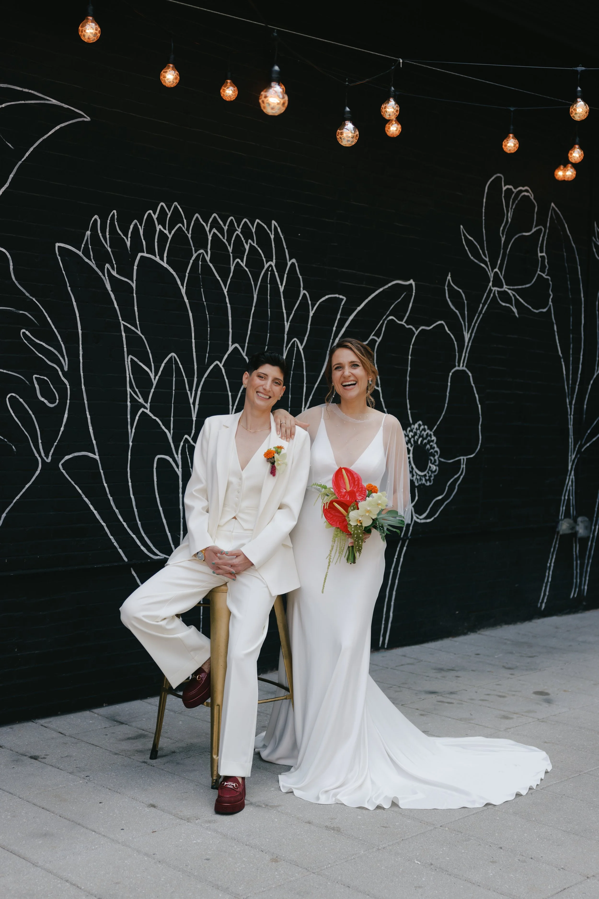 Tropical Bridal Bouquet and Boutonniere