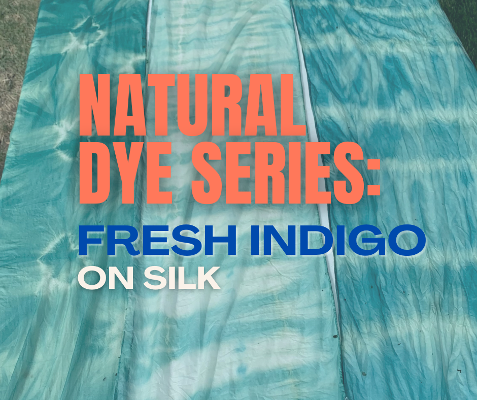 Natural Dye Series: Fresh Indigo on Silk