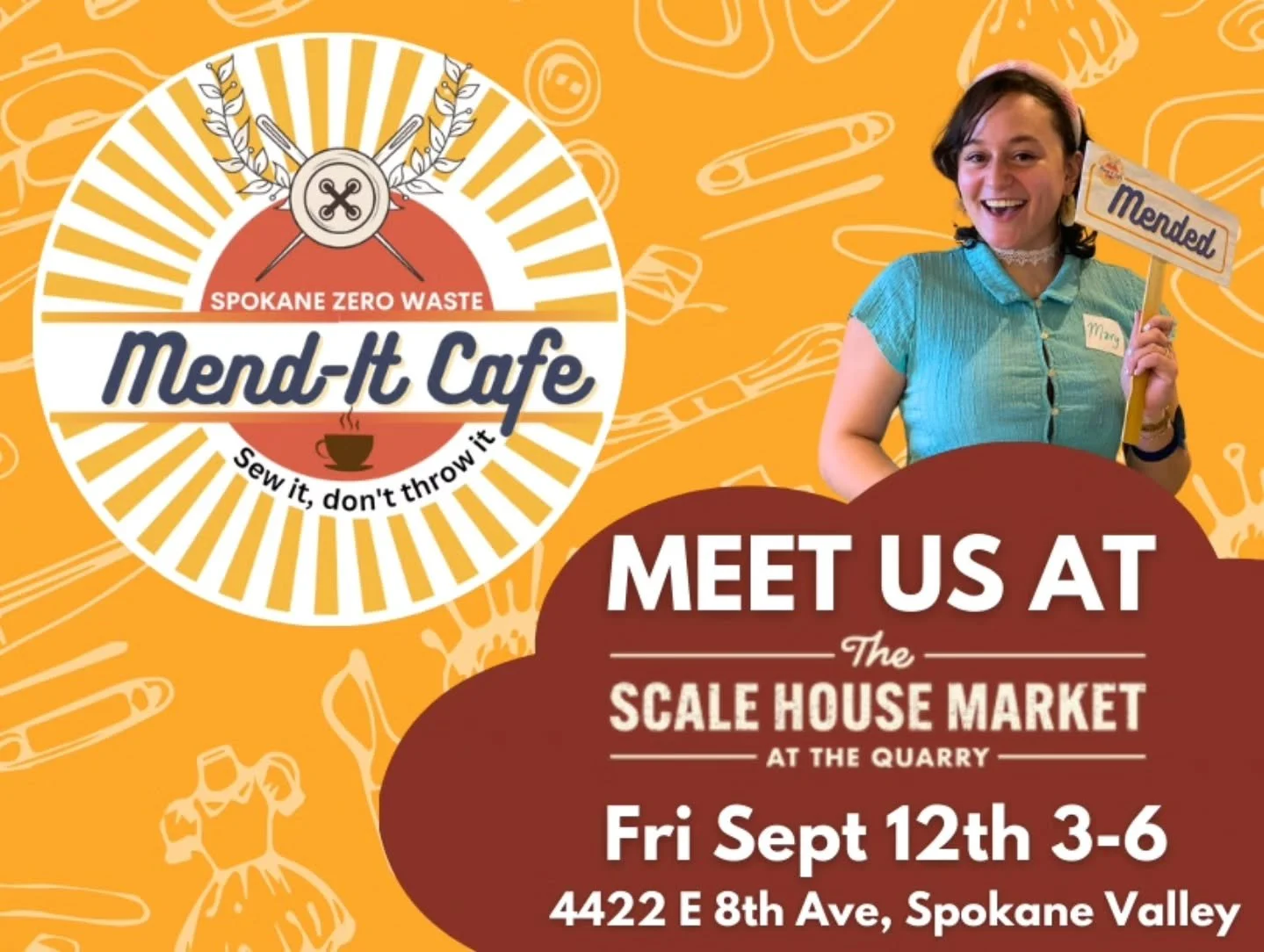 Mend It Cafe, bring your favorite clothes that need mending!!