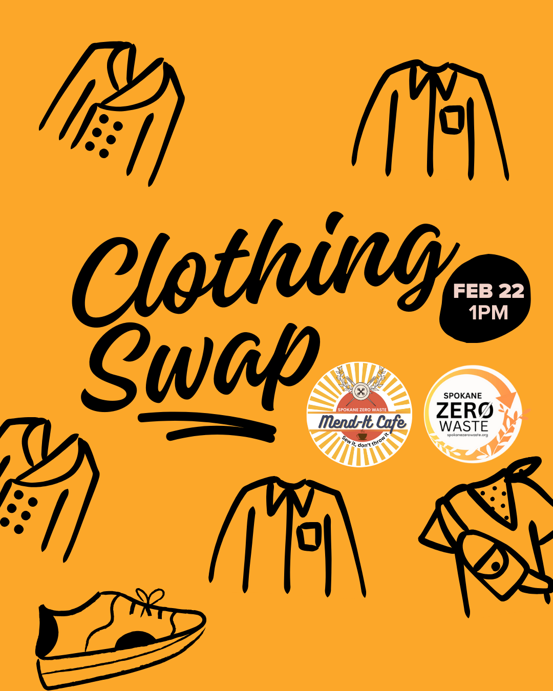 Spokane Zero Waste & Mend-It Cafe Clothing Swap
