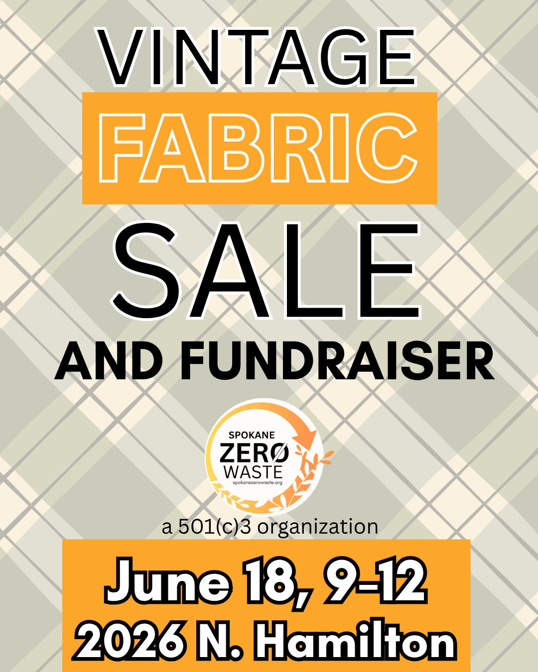 Vintage Fabric Sale Fundraiser
