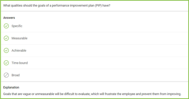 Performance Improvement Plans (PIPs) — Axonify Content Marketplace