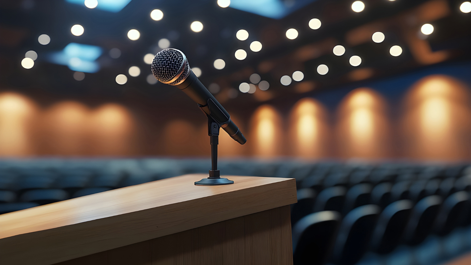 An image of a conference set up