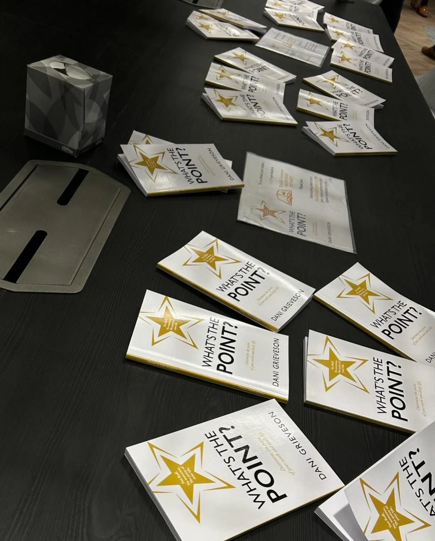 What's The Point books at book launch