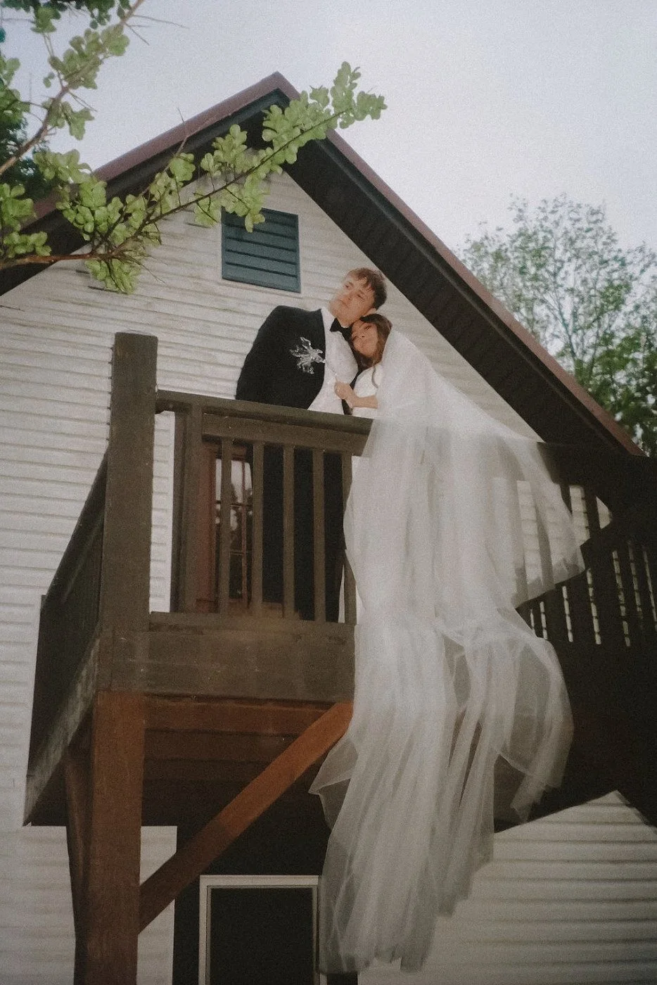 Bride and groom at the historic Vintage Inn at The Eden Estate. Photo by Jenna York.
