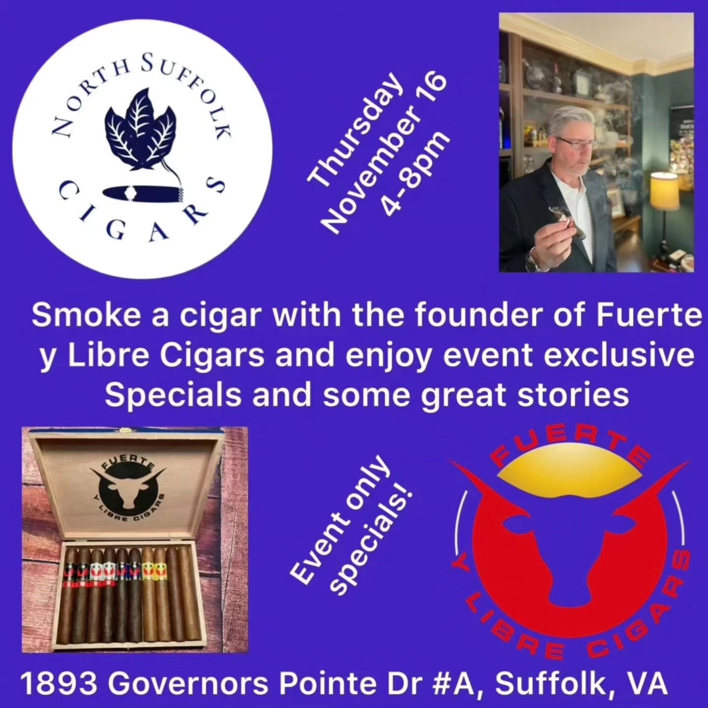 Event tonight stop by and see Greg &amp; Ed.
Smoke some great cigars. Stay for a wine tasting on the patio sponsored by North Suffolk Cigar Club.
#nowsmoking ##slickstickscigarclub #sailorsandsticks #northsuffolkcigars #ashholecigarclub #goodtimegang