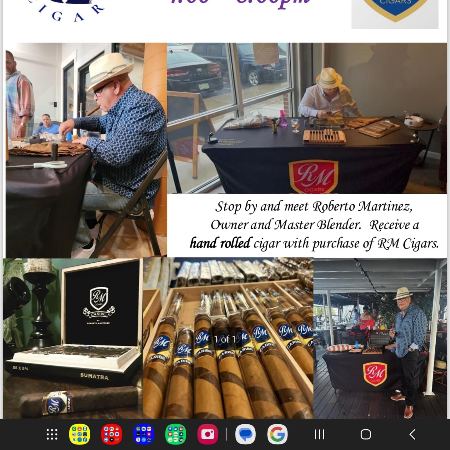 Stop by November 23rd from 4:00 to 8:00 p.m. for RM cigars hand rolled cigar event!
 Bourbon ,Food, Cigars &amp; a great time with Roberto! 
Bourbon Tasting, Cigar Pairings, and special hand rolled cigars by Roberto Martinez. 
##cigarevent #757events