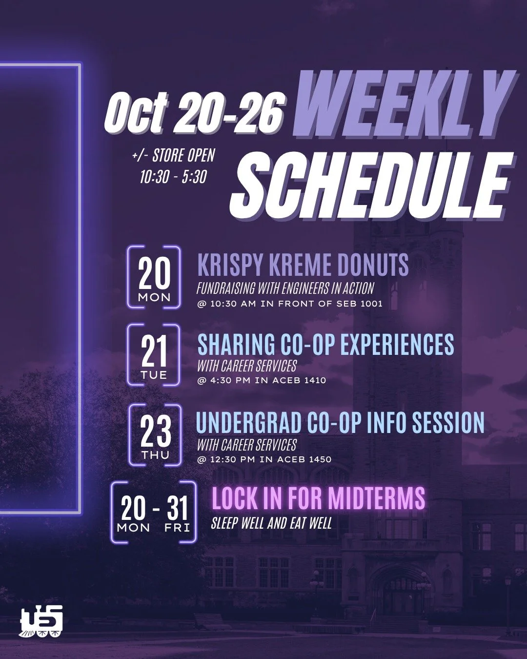 This week is looking pretty barren. We're giving you a chance to lock in for midterms!🔒
1 like = 1 hour of locking in