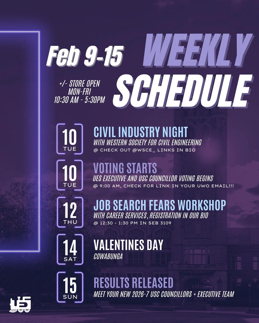 Final week before reading week!!! Good luck on any midterms you may have 💘❄️