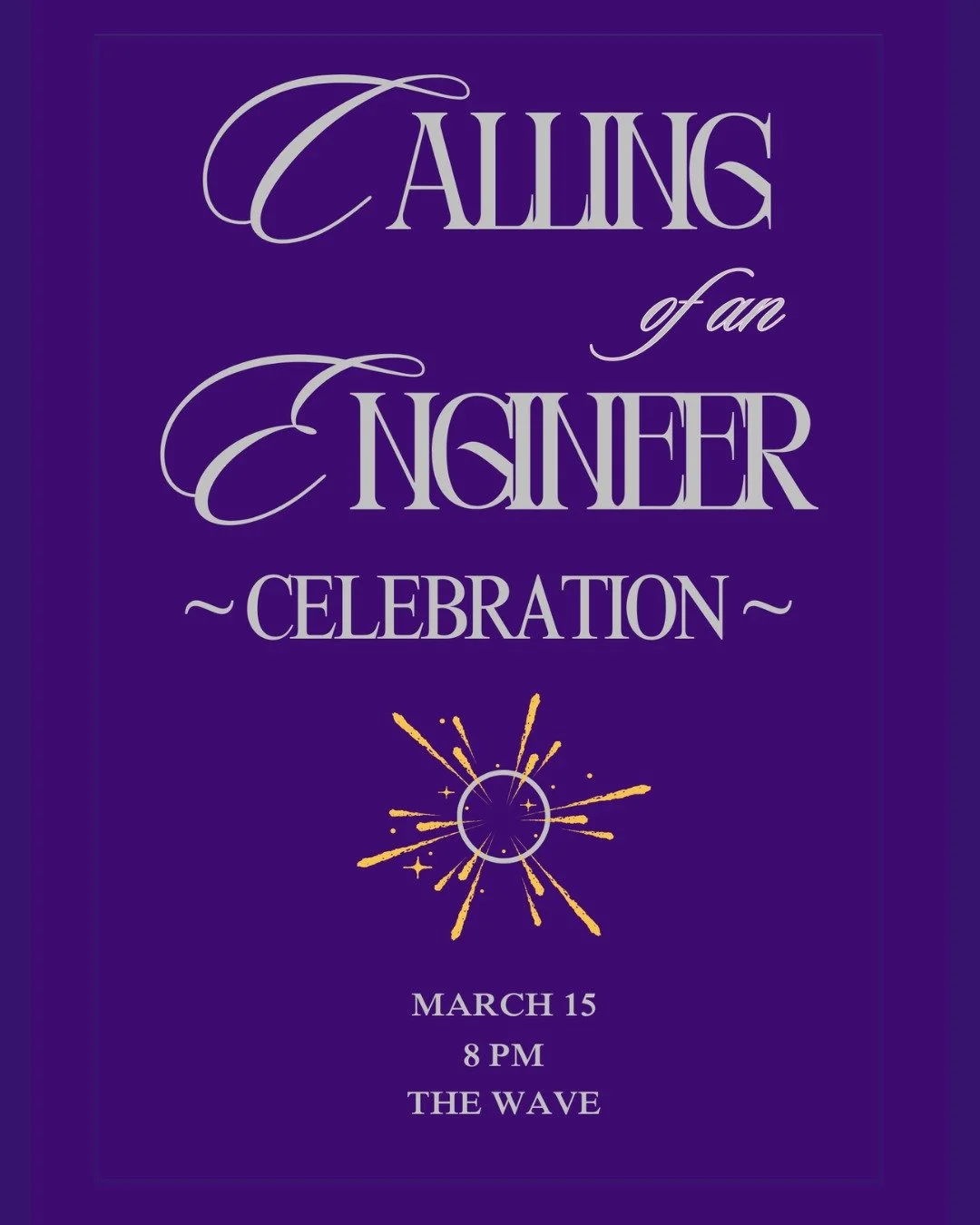 Attention Graduating Students: 

Please fill in your "Calling of an Engineer" Celebration RVSP by MARCH 10th! The link can be found in our bio. 

This celebration is held after whatever important plans you had on Sunday, March 15!