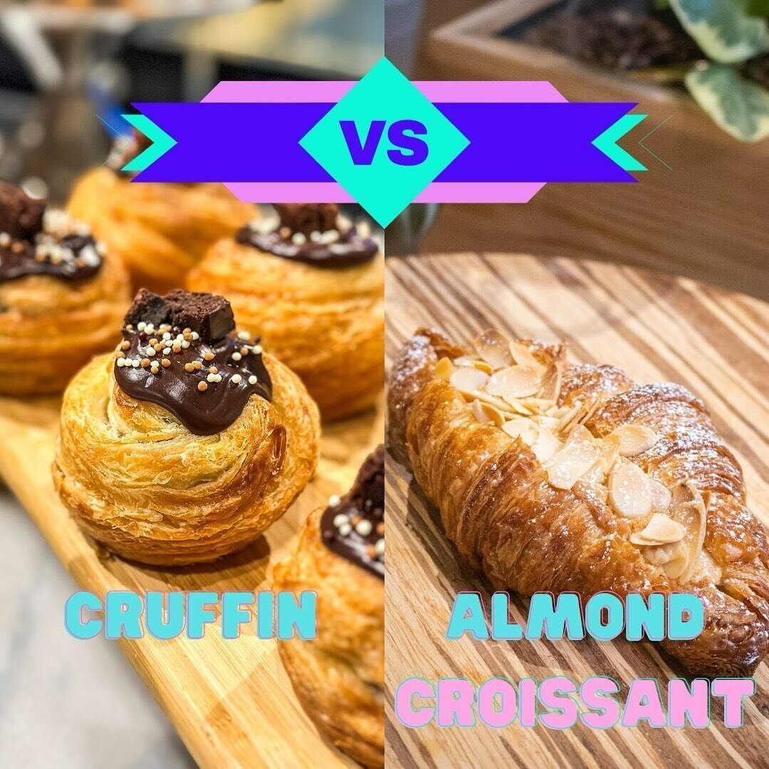 Our final semi final round of pastry madness! Almond croissant vs the ever changing Cruffin? Which one are you reaching for? Vote now in our bio!