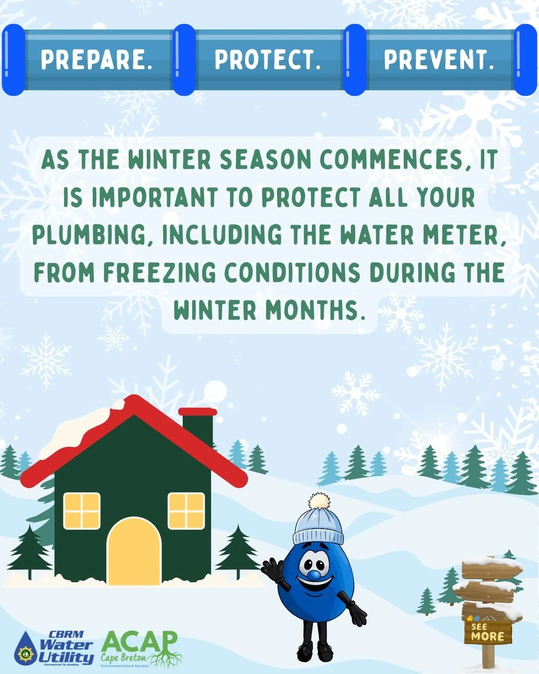 ⚠️Warning: Freezing Temperatures Ahead! 🥶🌡

As the winter season commences, it's important to protect all your plumbing - including your water meter - from freezing conditions during the winter months.

What can you do?

❄️Check insulation where th