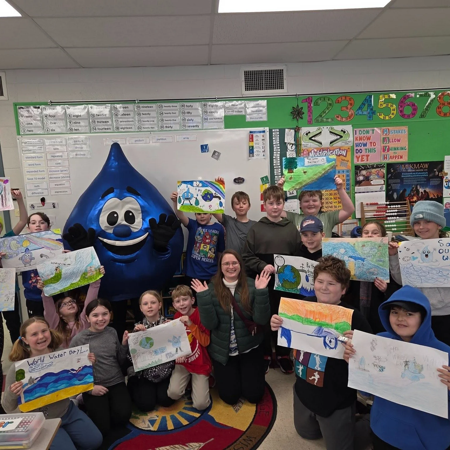 Last Thursday and Friday, we celebrated World Water Day with Tappy traveling to schools and picking up posters for this year's World Water Day Poster Contest. 

Tappy can't wait to see everyone's drawings and is thrilled to learn about our source wat