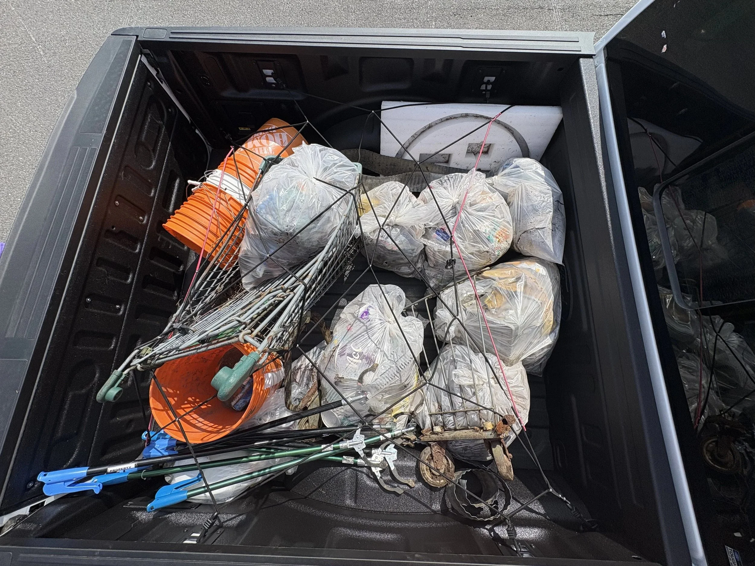 Wetland 1 & 2 garbage clean up with Trashformers. May, 2026