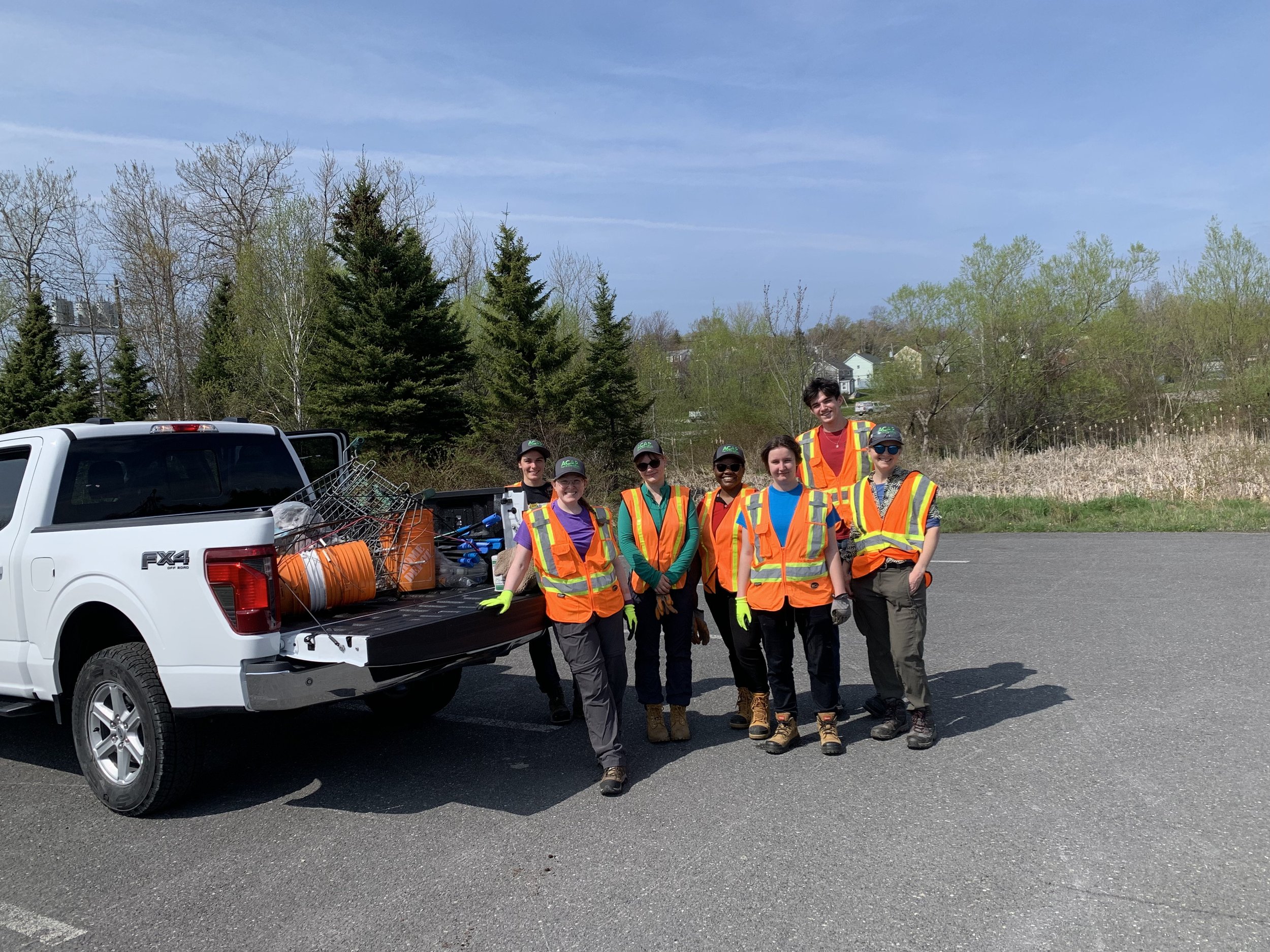 Wetland 1 & 2 garbage clean up with Trashformers. May, 2026