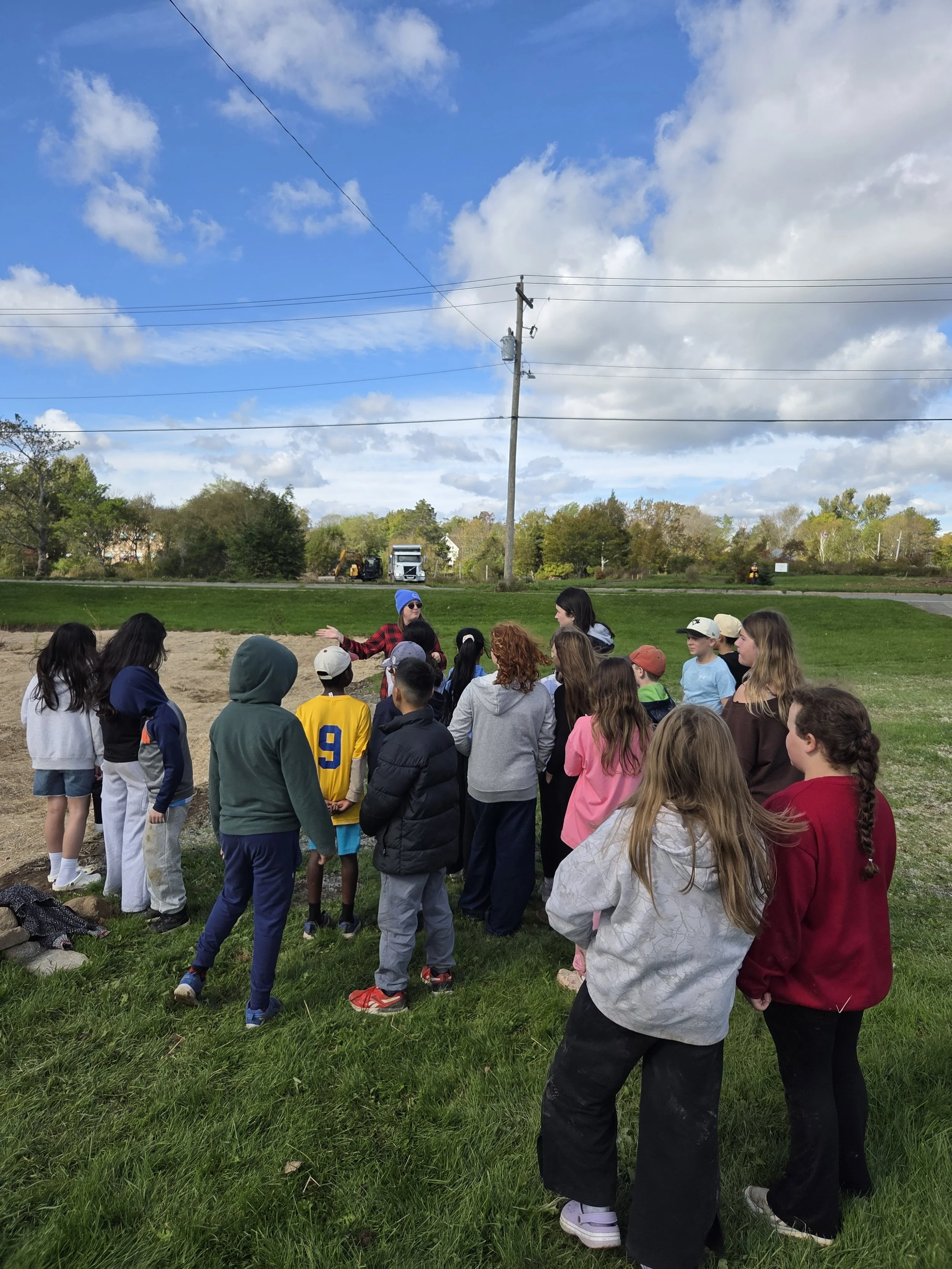 Brookland Elementary Grade 5 students planting Site 2. October, 2026.