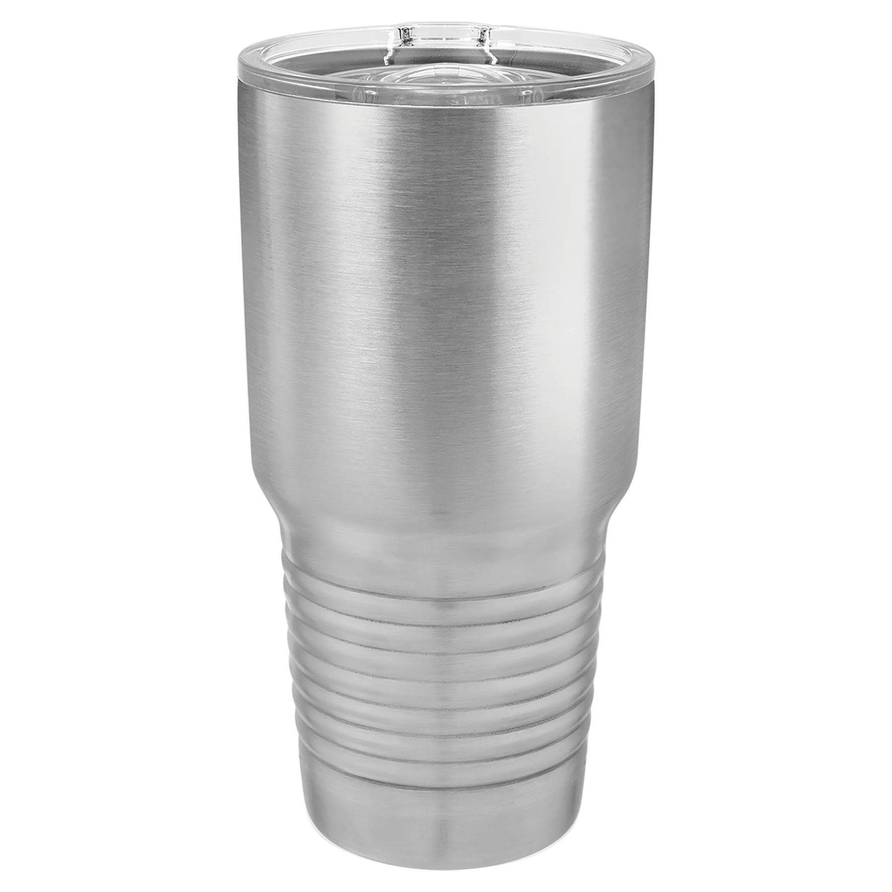 30oz Stainless Steel Elite Tumbler with double-wall vacuum insulation for superior drink temperature retention, durable 18/8 gauge, clear slider lid, fits standard cup holders.