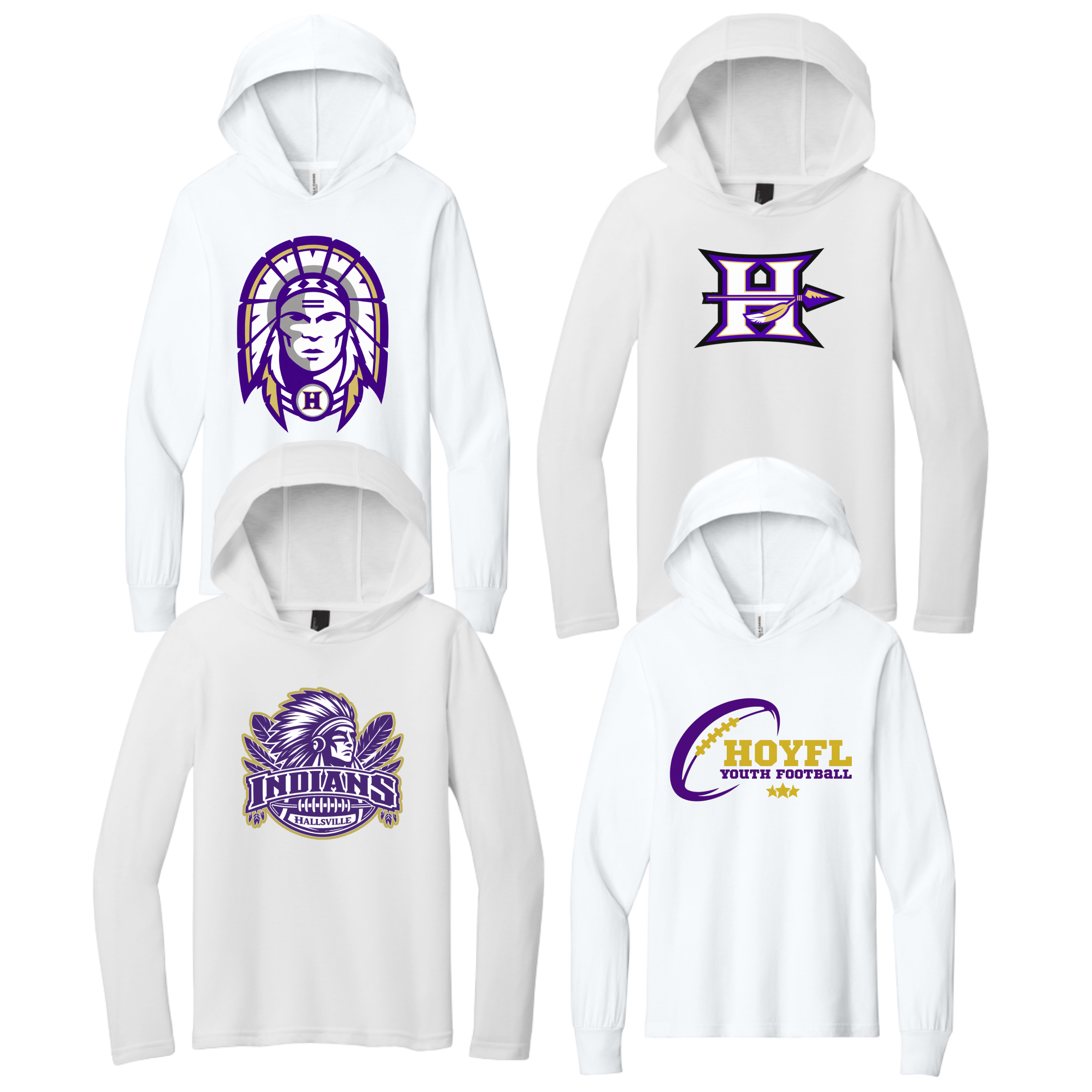 Hallsville Football Hooded Long Sleeve