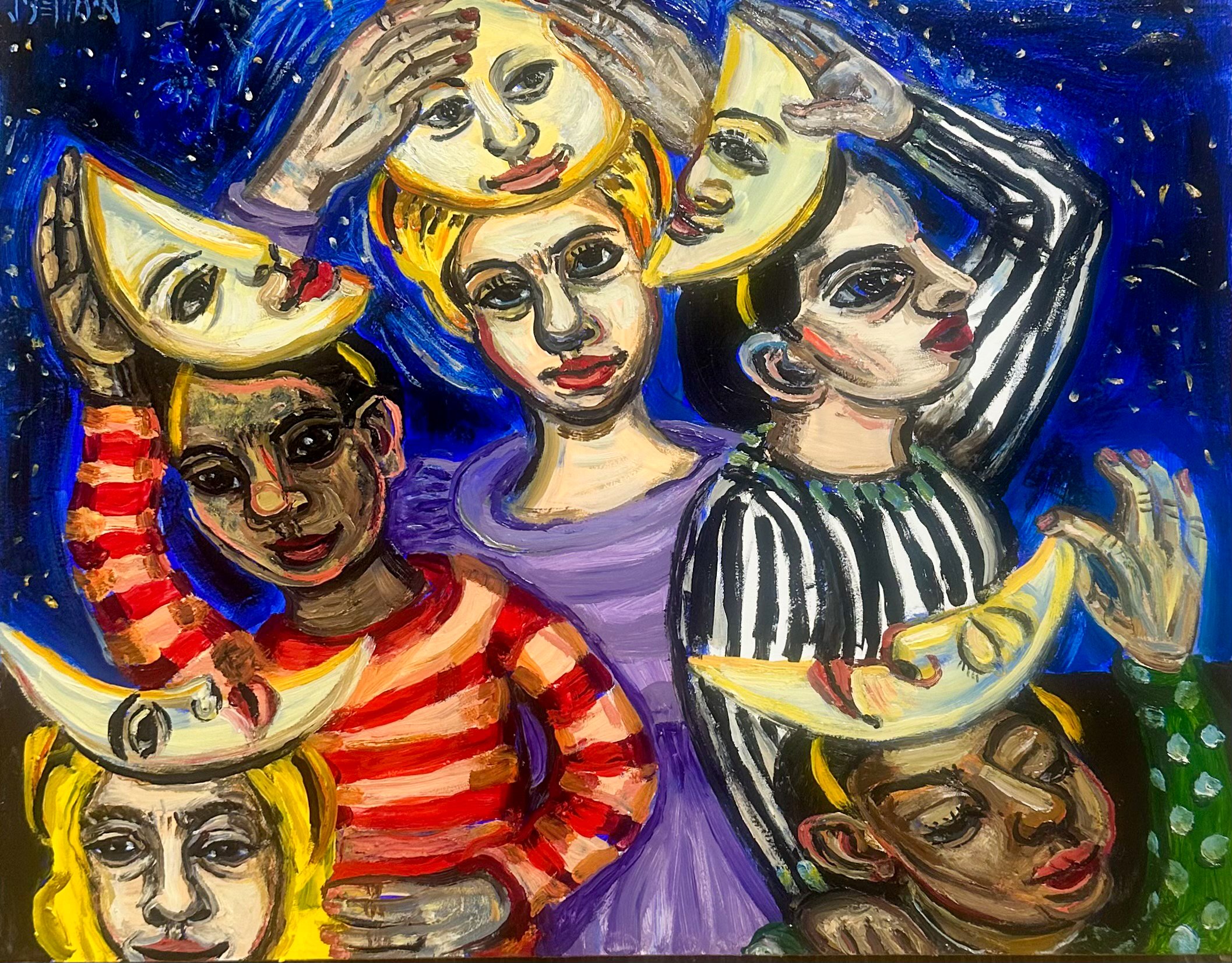 Follow the Moon Dance|
2023|
oil on panel|
14.5 X 16.5 inches|
Courtesy the artist and Russo Lee Gallery