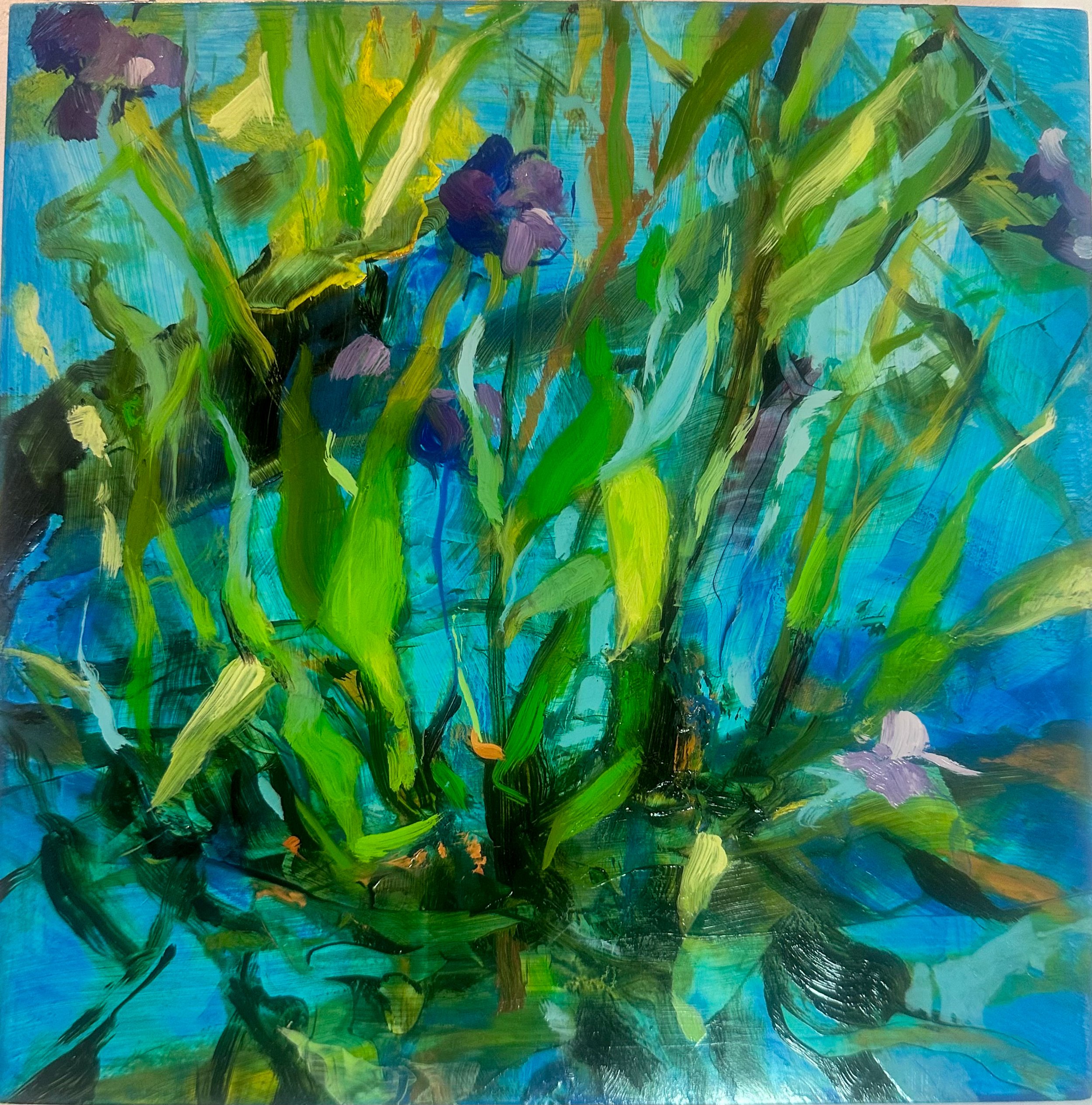 "Minuet in Blue"|
2023|
oil on wood panel|
8 X 8 inches