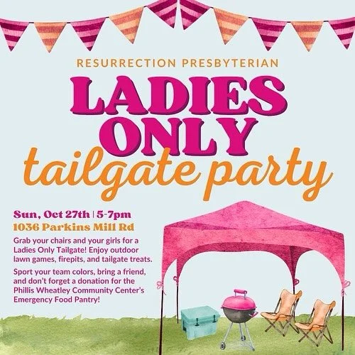 •Women’s Ministry Event•
We hope you will join us for the Ladies Only Tailgate happening October 27th! Check our story for the link to RSVP.