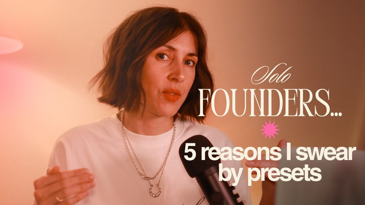 YouTube section promoting founder-focused content, Lightroom preset tutorials, elevated DIY workflows and creative studio videos by Studio Supply.