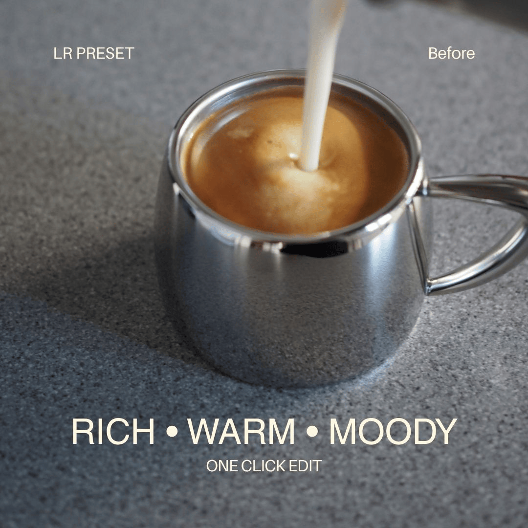 Espresso Preset — Rich, warm, editorial tones, in one click