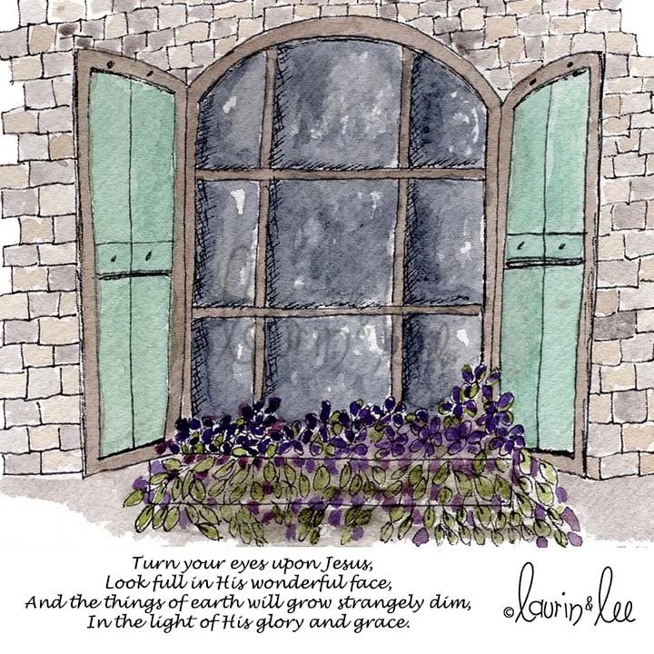 Sunday Morning Thoughts: 
 	O soul, are you weary and troubled?
No light in the darkness you see?
There&rsquo;s light for a look at the Savior,
And life more abundant and free! 

Turn your eyes upon Jesus,
Look full in His wonderful face,
And the thi