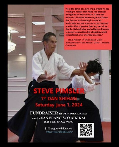 On the west coast in June? Make sure to come to the San Francisco Aikikai fundraiser for the NY Aikikai. Steve Sensei will be teaching. We love this quote! ⁠
⁠
&quot;It is the dawn of a new era in which we are coming to realize that while our past ha