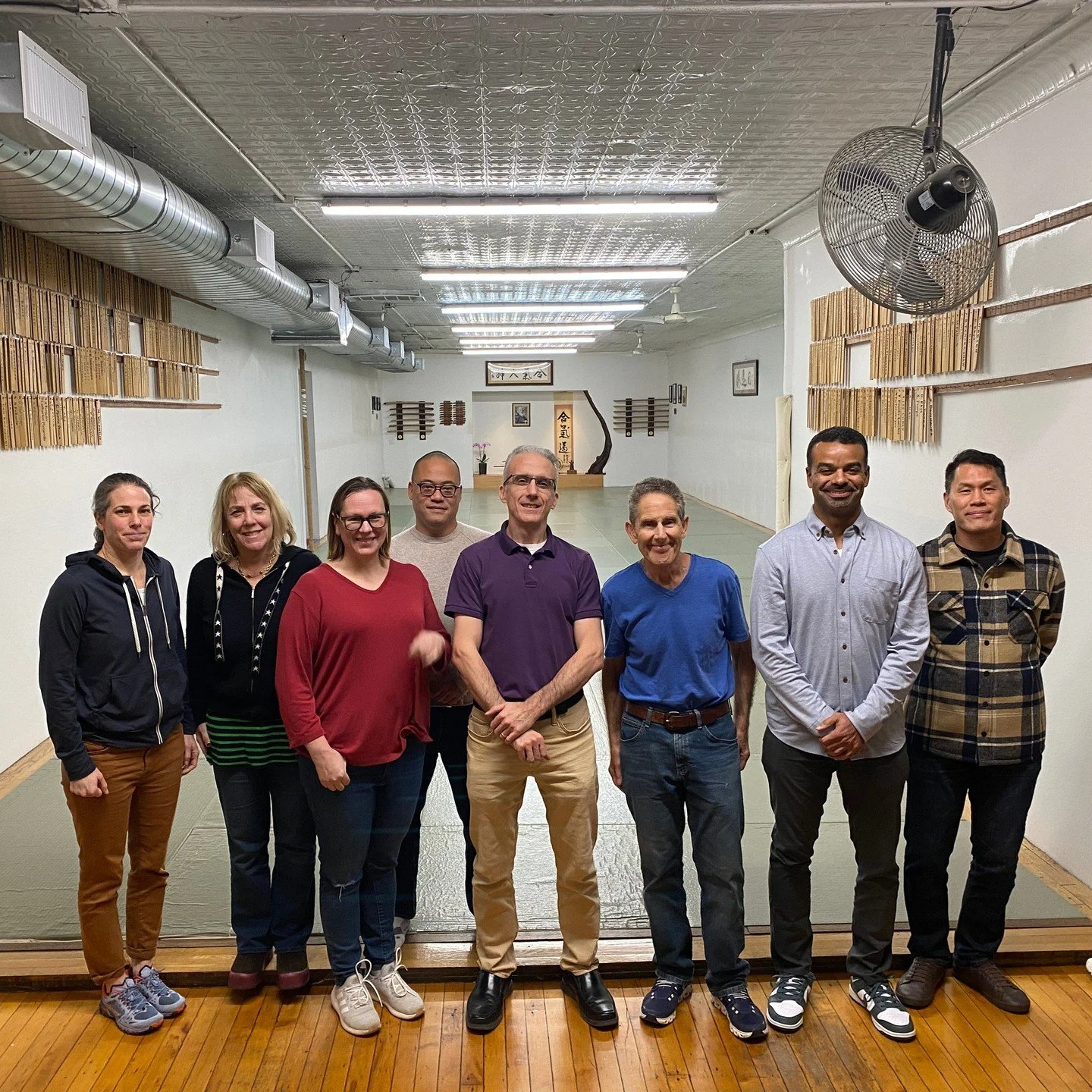 The Board of Directors of the NY Aikikai met the other night to talk through the usage of the ground floor, continued construction, finances, insurance, and a very exciting announcement to come next year. If you ever have questions for us, please com