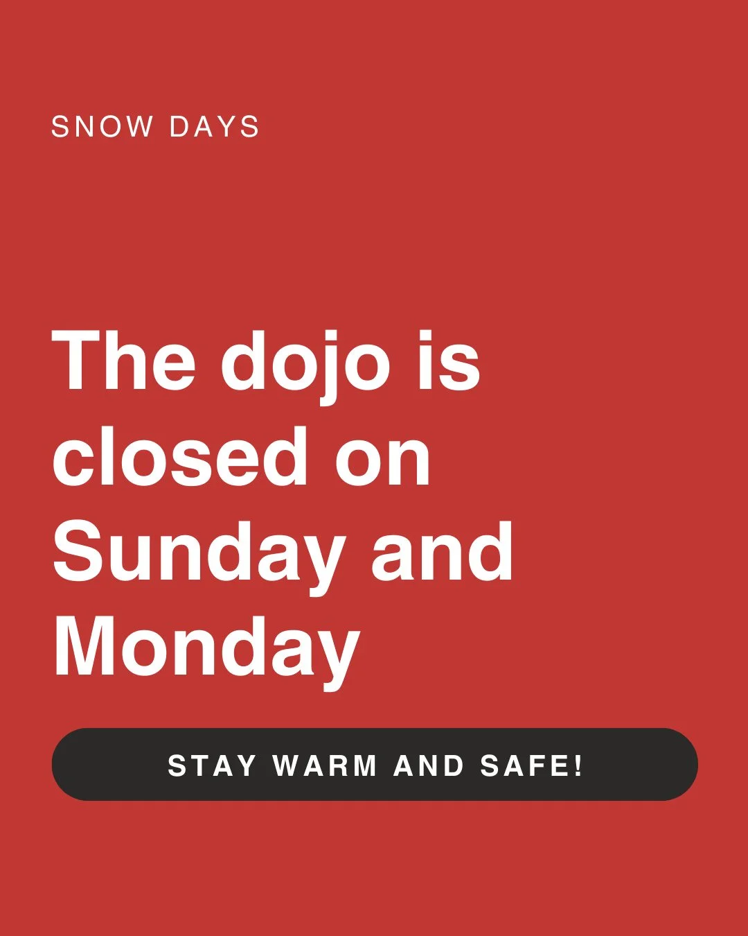The NY Aikikai is closed on Sunday and Monday. Please stay home and safe! ⁠
⁠
See you on the mat on Tuesday.