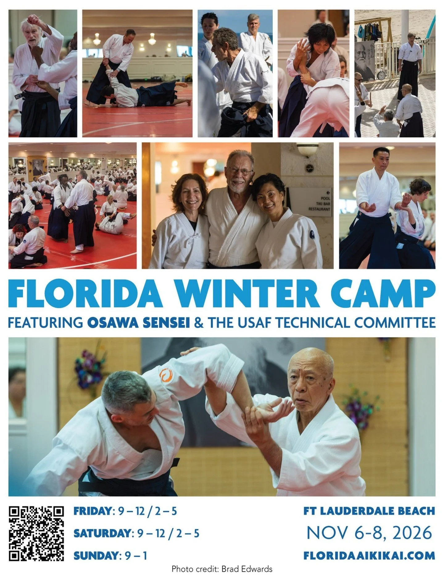 Winter Camp Registration is open! Join Osawa Sensei and the USAF Technical Committee, including our own Steve Sensei in Ft. Lauderdale in November. ⁠
⁠
Join us in Fort Lauderdale for Florida Winter Camp 2026 &mdash; three days of Aikido, friendship, 