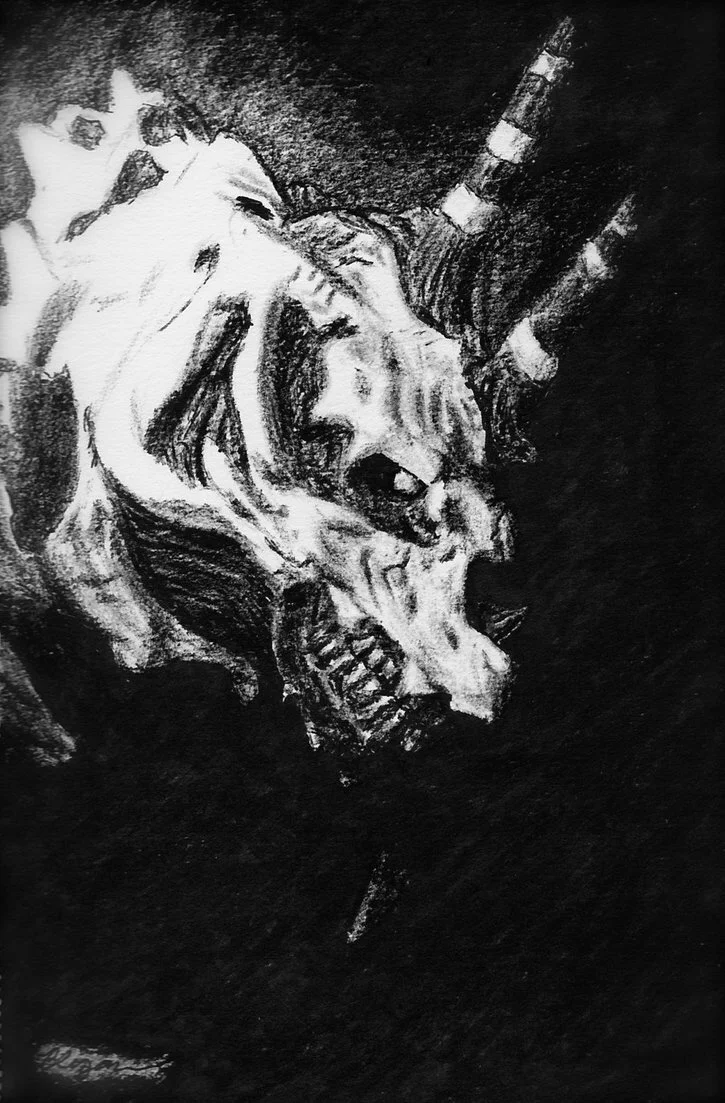 Sharpie drawing of Monster X from Godzilla Final Wars done by B. Lazar in 2014.