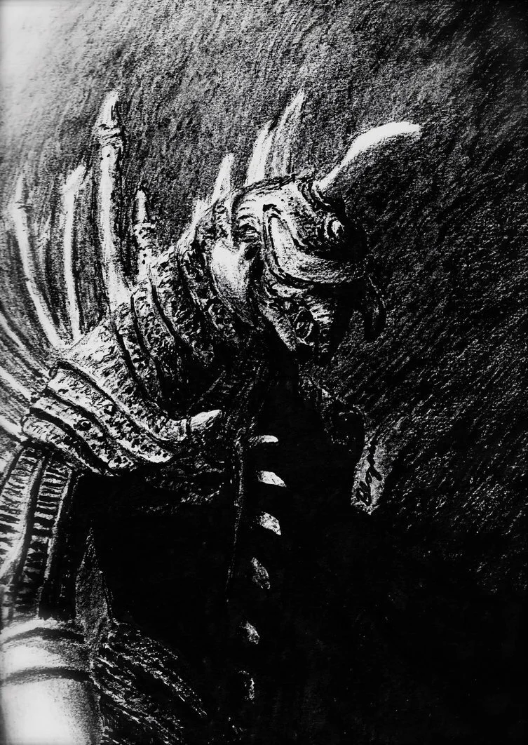 Sharpie drawing of Gigan from Godzilla Final Wars done by B. Lazar in 2014. Featured in G-Fan Magazine in 2016 summer as one of the inner covers.