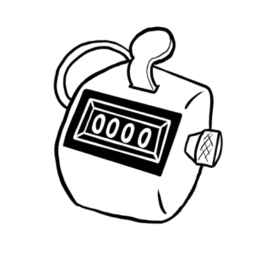 A digital timer or counter showing zero hours, minutes, and seconds, with buttons and a dial for setting.