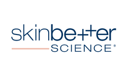SkinBetter Science logo with blue and pink text on a white background.