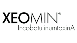 Xeomin logo with the tagline 'IncobotulinumtoxinA'.