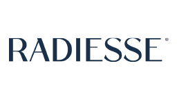 The word 'RADIESSE' in blue capital letters on a white background.